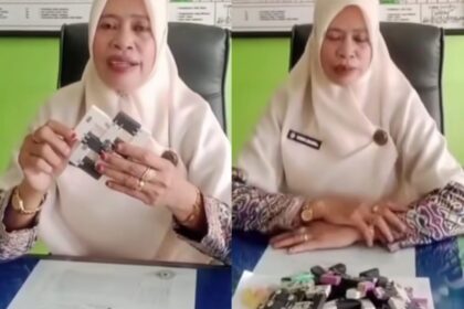 Seorang guru imbau orang tua lebih perhatikan anak main pemadam gasing. Foto: Tangkap layar TikTok @gerobakgosip