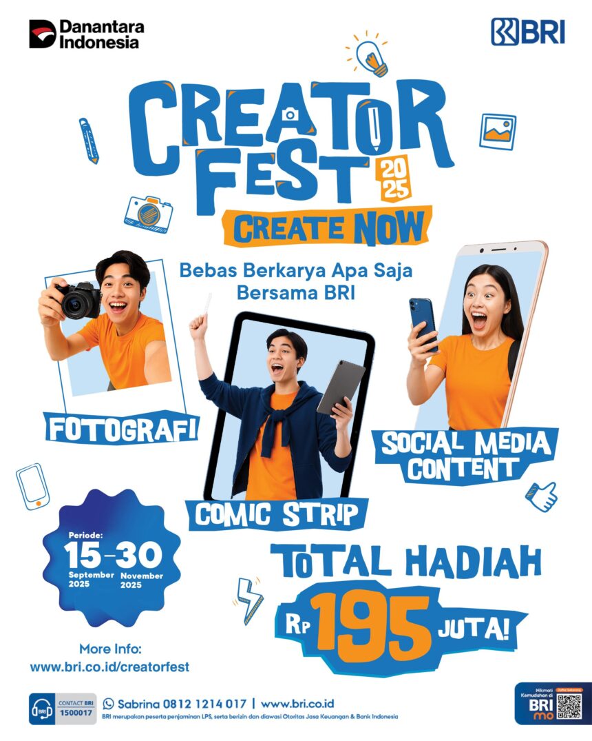 BRI Creator Fest 2025 berlangsung mulai 15 September hingga 30 November 2025. Foto: Dok BRI