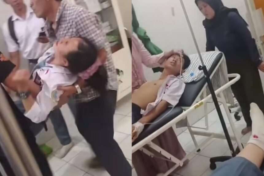Korban keracunan massal usai mengkonsumsi paket Makan Bergizi Gratis (MBG) di Kecamatan Cipongkor. Foto: Tangkap layar IG @infobdgbaratcimahi