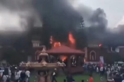 Demo chaos di Nepal. Foto: X