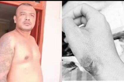 Geger pelanggan serang kurir paket di Bekasi pakai senjata tajam. Foto: Tangkap layar IG @fakta.indo