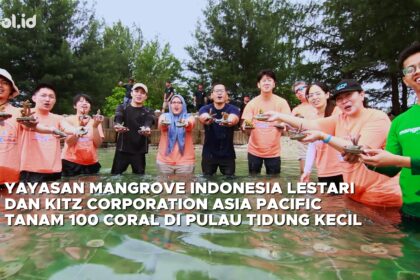 Yayasan Mangrove Indonesia Lestari & Kitz Corporation Asia Pacific Tanam 100 Coral di Tidung Kecil