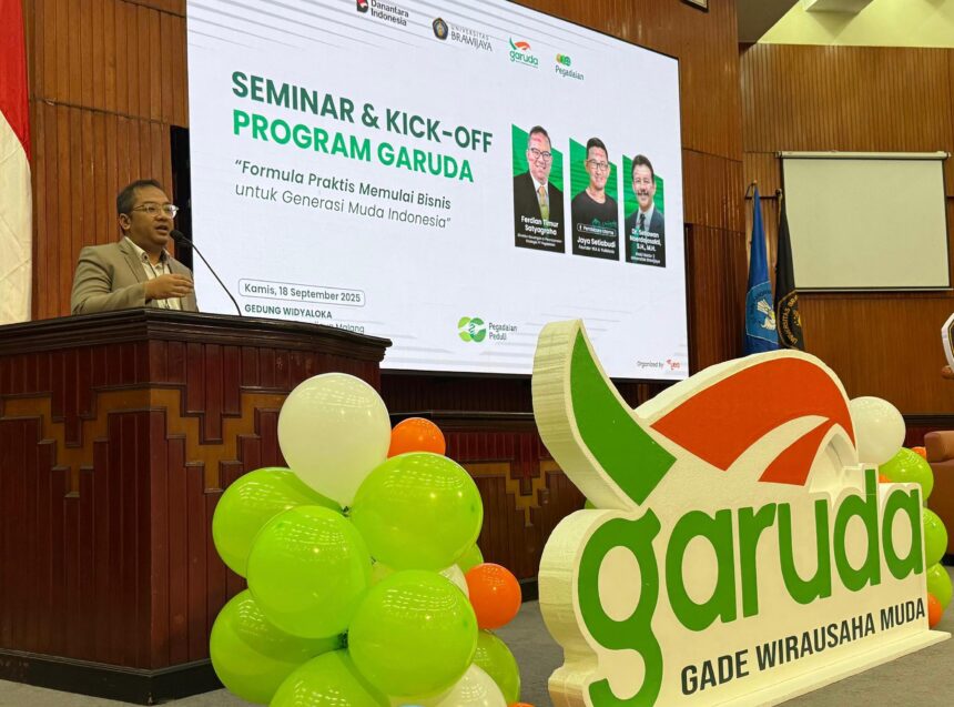 PT Pegadaian meluncurkan program GARUDA (Gade Wirausaha Muda) di Universitas Brawijaya, Malang, pada Kamis (18/9/2025). Foto: Ist