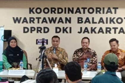 Staf Khusus Gubernur DKI Jakarta, Chiko Hakim saat menyampaikan paparannya.(Foto istimewa)