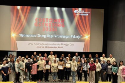 BPJS Ketenagakerjaan Jakarta Mangga Dua menggelar gathering dengan perusahaan ”Prime Customer” di Flix Cinema Ashta, Jakarta Selatan. Foto: Ist