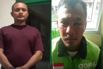 Oknum TNI memukul driver ojol di Pontianak. Foto: Tangkapan layar Instagram @medsoszone