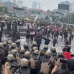 Aksi demonstrasi di depan gedung DPR RI baru-baru ini.(Foto istimewa)