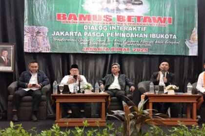 Dialog Interaktif yang diselenggarakan Bamus Betawi dengan tema Transforamsi Jakarta dari Ibu Kota Negara Menuju Kota Global dan Berbudaya yang Berkelanjutan.