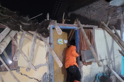 Rumah warga di Jember rusak terdampak gempa. Foto: BPBD Kabupaten Jember