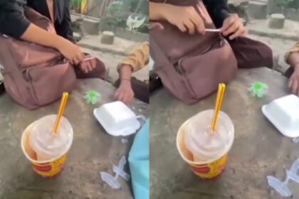 Potongan video yang beredar di media sosial memperlihatkan pelajar perempuan di Kendari diduga memegang tembakau sintesis. Foto: Tangkap layar IG @kendari.update