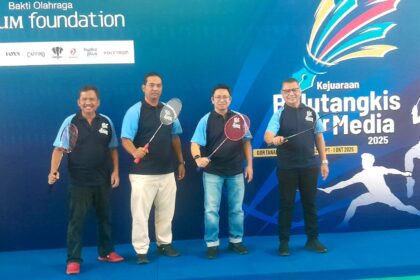 Kejuaraan Bulutangkis Antar Media  2025 mulai bergulir. Foto/ipol