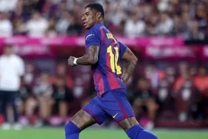 Pahlawan Barcelona Marcus Rashford. Foto : Ist