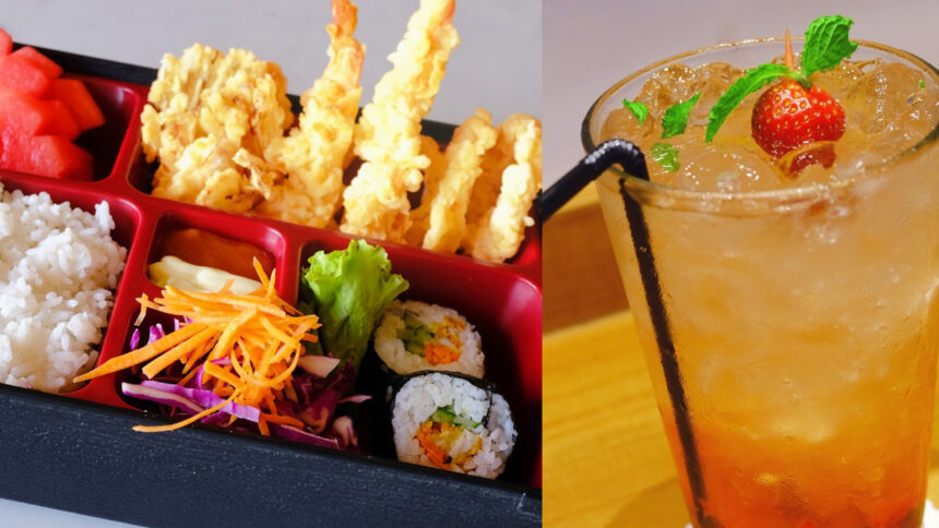 Ebi Tempura Teishoku dan Strawberry Mojito. (dok. Hotel Osaka PIK 2).