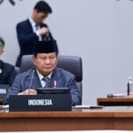 Presiden Prabowo Subianto berbicara dalam acara KTT APEC 2025 di Korsel, Jumat (31/10/2025). Foto: BPMI Setpres