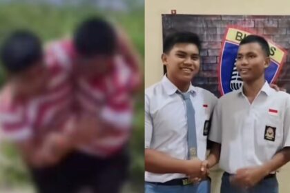 Dua siswa SMK di Bangkalan berkelahi gara-gara saling ejek di medsos, namun akhirnya diselesaikan secara damai. Foto: Tangkapan layar Instagram @bangkalanterkini