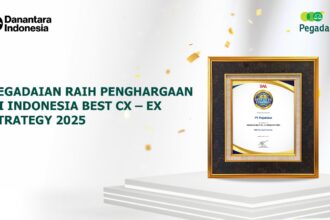 Pegadaian raih penghargaan Indonesia Best CX-EX Strategy Award 2025. Foto: Ist