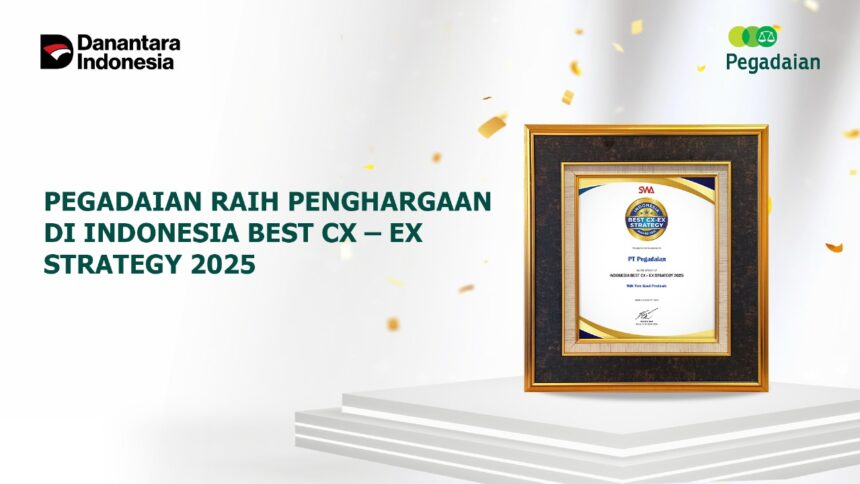 Pegadaian raih penghargaan Indonesia Best CX-EX Strategy Award 2025. Foto: Ist