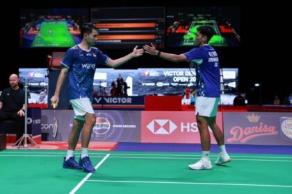 Pasangan ganda putra Indonesia Fajar Alfian dan Muhammad Shohibul Fikri kembali menorehkan prestasi membanggakan di kancah internasional dengan meraih Runner-up French Open 2025. Foto: Dok BNI