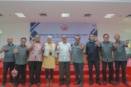 Komite Olahraga Nasional Indonesia (KONI) DKI Jakarta menggelar diskusi panel dan sosialisasi mutasi atlet, Rabu (8/10). Acara yang diikuti 65 cabang olahraga (cabor) dan KONI wilayah itu berlangsung di Aula Lantai 4 Gedung KONI DKI Jakarta.
