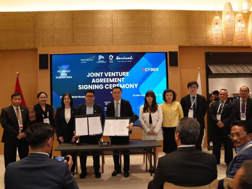 PT Trust Web Nusantara (TWN) secara resmi menandatangani Joint Venture Agreement (JVA) dengan Xcyber International Co. Ltd.perusahaan teknologi asal Tiongkok, di Osaka, Jepang.