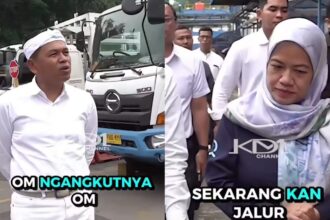 Gubernur Jawa Barat Dedi Mulyadi meninjau area distribusi dan sumber air di pabrik Aqua Subang, Rabu (22/10/2025). Dalam sidak tersebut, Dedi menyoroti penggunaan kendaraan besar yang melebihi kapasitas jalan serta pentingnya pengawasan terhadap pengambilan air tanah. Foto: Tangkap layar IG @dedimulyadi71