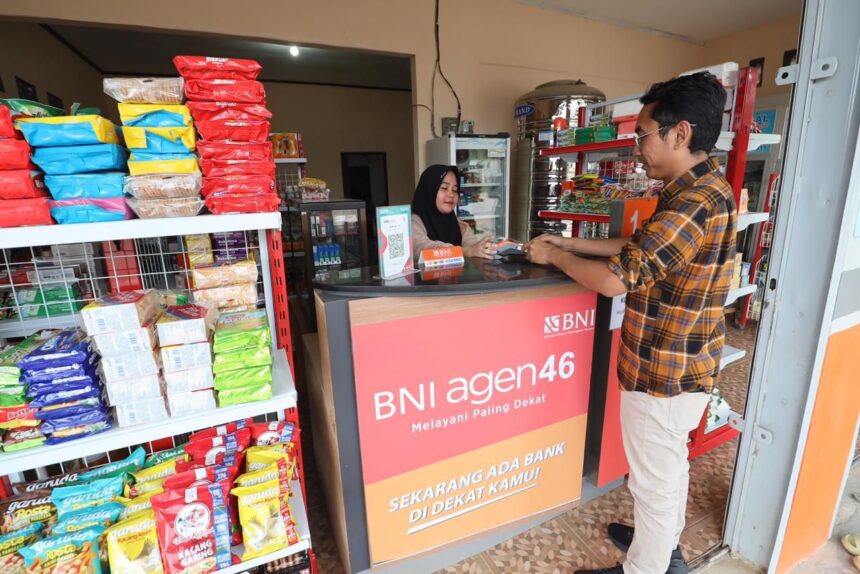 BNI mencatat pertumbuhan signifikan dalam aktivitas transaksi melalui jaringan BNI Agen46, seiring dengan meningkatnya partisipasi bank dalam program Koperasi Desa Merah Putih/Koperasi Kelurahan Merah Putih (KDMP/KKMP). Foto: Dok BNI