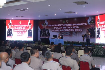 Pelatihan Tugas Pokok dan Fungsi (Tupoksi) Pamapta di Balai Pertemuan Polda Metro Jaya (BPMJ) pada Jumat (24/10/2025). Foto: Dok PMJ