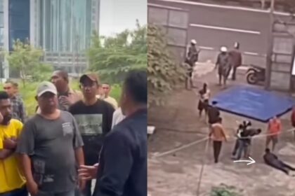 Suasana lokasi penembakan pengacara AW di sekitar Gedung Greenwood, Tanah Abang, Jakarta Pusat, Selasa (28/10/2025). Polisi masih menyelidiki motif dan pelaku di balik insiden tersebut. Foto: Tangkap layar IG @info.negri