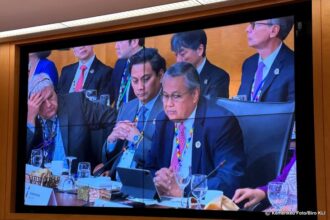 Wamenku Thomas Djiwandono memimpin delegasi Indonesia dalam Pertemuan Ke-4 Menteri Keuangan dan Gubernur Bank Sentral G2. Foto: Kemenkeu