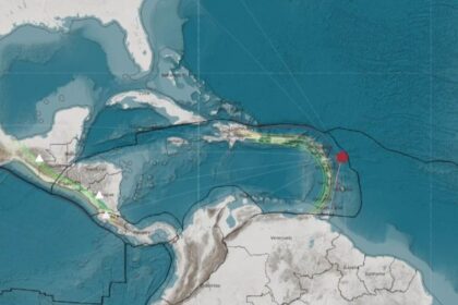 Gema guncang wilayah Leeward Island.