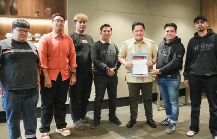 Ketua Umum PSSI, Erick Thohir, bertemu dengan perwakilan Ultras Garuda Indonesia
