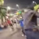 Tawuran di depan Polres Jaktim Foto: Tangkapan layar Instagram @warungjurnalis