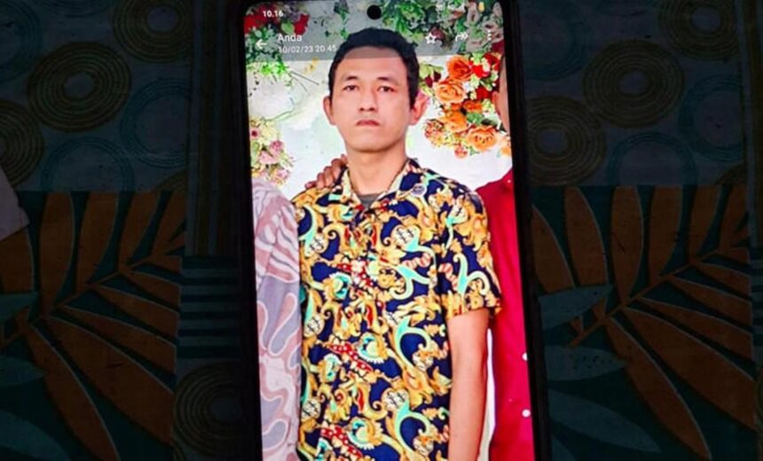 Tampang pelaku pembunuhan ayah kandung di Bandar Lampung. Foto: Ist