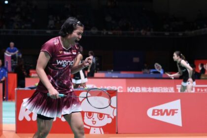 Gregoria Mariska Tunjung kembali mencatatkan prestasi gemilang setelah untuk ketiga kalinya secara beruntun naik podium pada ajang Kumamoto Masters Japan sejak 2023. Foto: Dok BNI