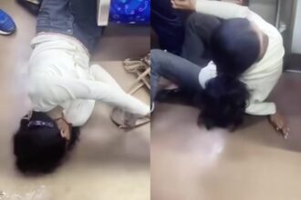 Seorang penumpang wanita mendadak mengalami kejang di dalam KRL rute Jakarta–Bogor. Petugas dan penumpang lain sigap memberikan pertolongan hingga kereta berhenti di stasiun terdekat. Foto: Tangkap layar IG @fakta.indo