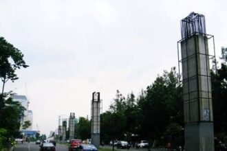 Tiang monorel yang mangkrak di Jakarta.(Foto istimewa)