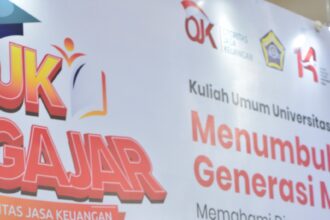Mirza Adityaswara dalam kegiatan OJK Mengajar bertema “Menumbuhkan Generasi Melek Finansial: Memahami Dinamika Ekonomi dan Stabilitas Keuangan sebagai Pilar Perekonomian Nasional” di Universitas Bengkulu (UNIB), Selasa.