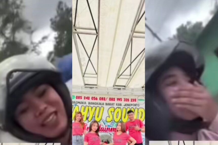 Dua biduan muda, Icha Voc dan Nur Insani, tewas dalam kecelakaan maut di Jalan Poros Takalar–Jeneponto, Minggu malam (9/11/2025). Tangkap layar IG, @info.negri