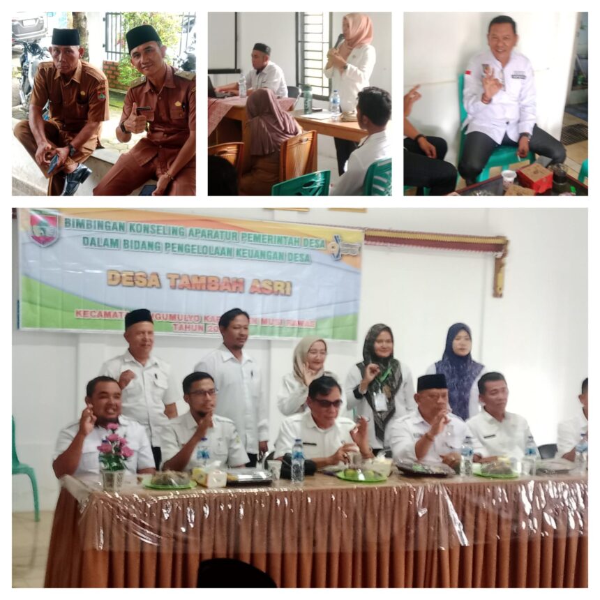 Pemerintah Kecamatan Tugumulyo, Kabupaten Musi Rawas, Provinsi Sumatera Selatan, menggelar Pelatihan Pengolahan Keuangan Desa yang diikuti oleh seluruh kepala desa se-Kecamatan Tugumulyo. Kegiatan tersebut berlangsung di Desa Tegal Rejo dan dihadiri langsung oleh Camat Tugumulyo, Sujatmiko, beserta Kasi PMD Kecamatan, Rabu dini hari 12/11/25