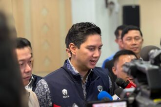 Budisatrio Djiwandono, Lantik Serentak Pengurus DPD PERBASI..foto/Perbasi