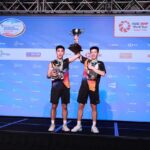 Pasangan bulu tangkis Raymond Indra/Nikolaus Joaquin berhasil meraih posisi puncak podium Ganda Putra Australia Open 2025, yang digelar di State Sports Centre, Sydney-Australia mulai tanggal 16 sd 23 November 2025. Foto: BNI