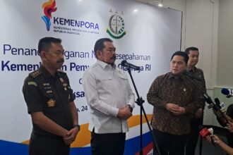 Kementerian Pemuda dan Olahraga (Kemenpora) resmi menandatangani nota kesepahaman (MoU) dengan Kejaksaan Agung terkait pengawasan, asistensi hukum, dan pendampingan terhadap pengelolaan anggaran di bidang kepemudaan dan olahraga.