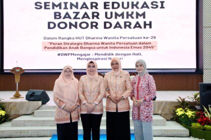 Seminar “Peran Strategis DWP dalam Pendidikan Anak Bangsa untuk Indonesia Emas 2045” di Gedung Balairung Rudini, Kampus Institut Pemerintahan Dalam Negeri (IPDN) Jatinangor, Kabupaten Sumedang, Jawa Barat, Rabu (26/11/2025).