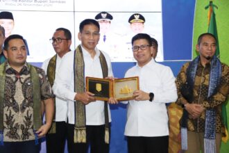 Rapat Koordinasi (Rakor) Pengawasan Daerah Perbatasan Negara di Kalbar, di Kantor Bupati Sambas, Kalbar, Rabu (26/11/2025).