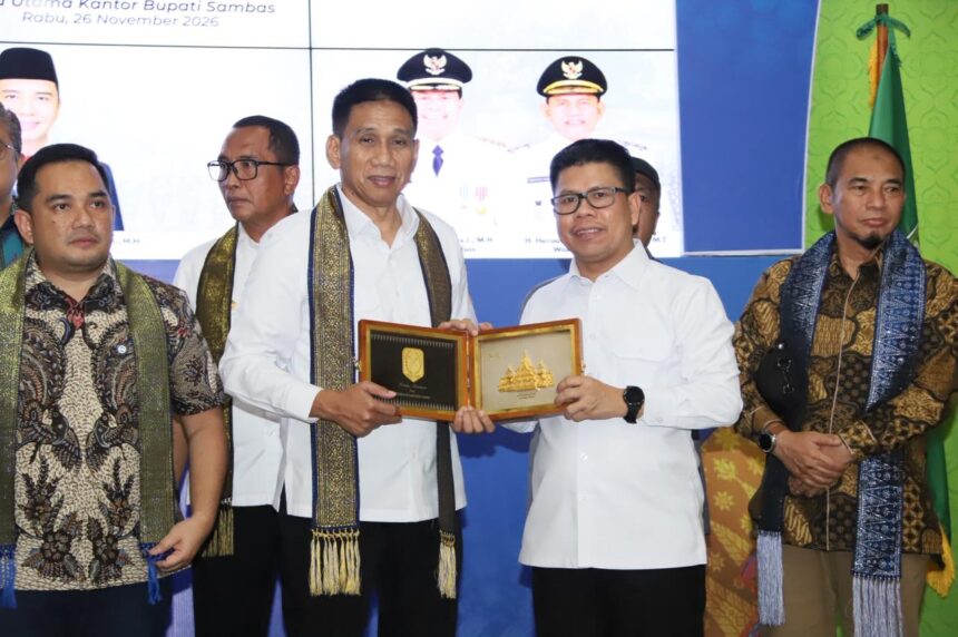Rapat Koordinasi (Rakor) Pengawasan Daerah Perbatasan Negara di Kalbar, di Kantor Bupati Sambas, Kalbar, Rabu (26/11/2025).