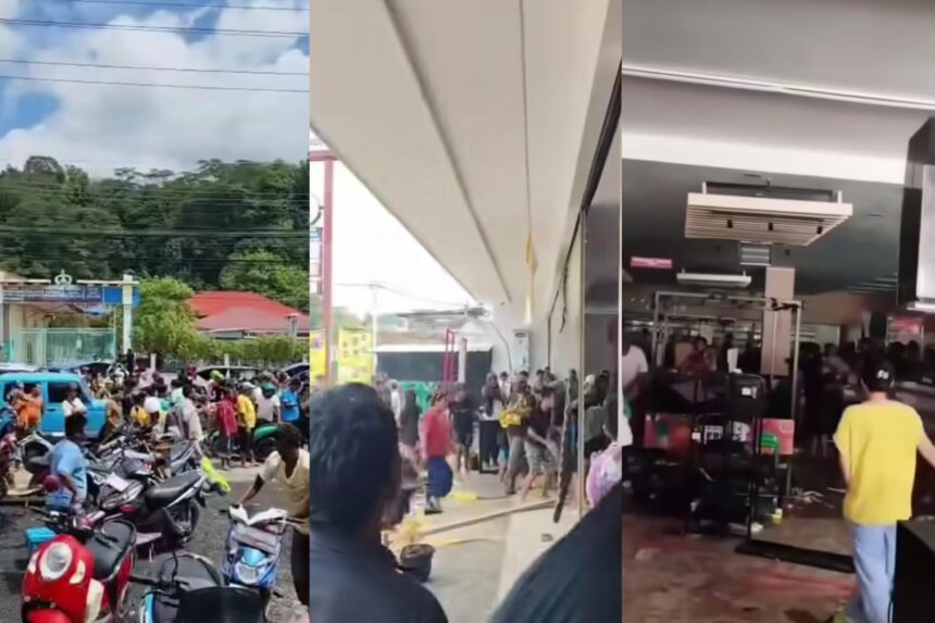 Panik warga di Sibolga dan Tapanuli Tengah (Tapteng), Sumatera Utara, menjarah sejumlah minimarket pada Sabtu (29/11/2025) akibat krisis pangan yang terjadi setelah banjir bandang dan longsor memutus akses utama distribusi logistik. Foto: IG @medsos.medan