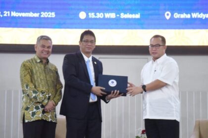 Menkeu Purbaya Yudhi Sadewa dalam Kuliah Umum di Grha Widya Wisuda, Kampus IPB Dramaga. Foto: IPB