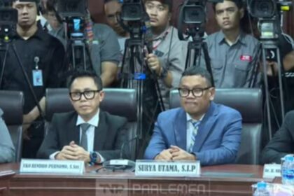 Nafa Urbach, Eko Patrio, Uya Kuya, dan Sahroni di sidang MKD. Foto: YouTube Parlemen TV