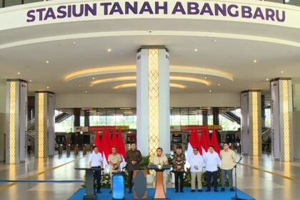 Presiden Prabowo Subianto meresmikan Stasiun Tanah Abang, Jakarta Pusat, Selasa (4/11/2025). Foto: ipol.id