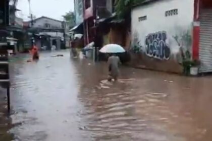 Banjir di Kemang Utara, Mampang Jakarta Selatan. Foto: X @TMCPoldaMetro